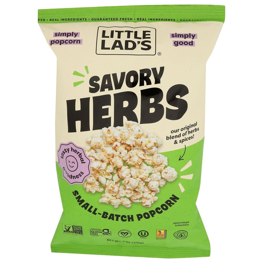 Little Lads Savory Herbs Popcorn, 6 Ounce -- 6 per case
