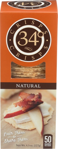34 Degrees Natural Crispbread, 4.5 Ounce -- 12 per case