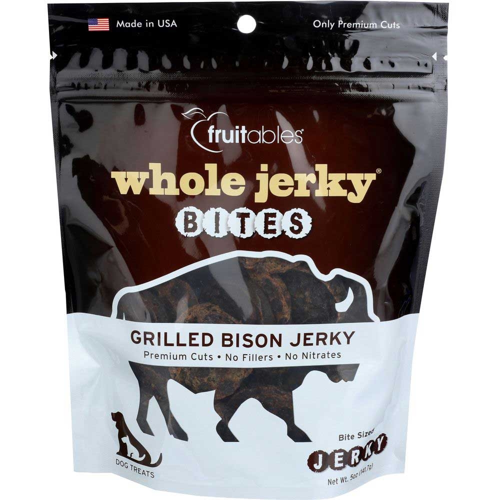 Fruitables Grilled Bison Whole Jerky Dog Treats, 5 Ounce -- 8 per case
