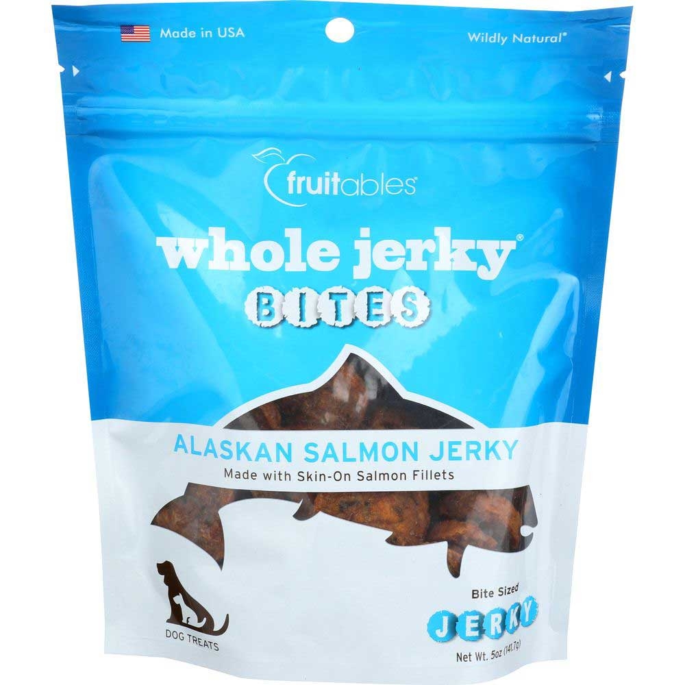 Fruitables Alaskan Salmon and Pear Whole Jerky Dog Treats, 5 Ounce -- 8 per case