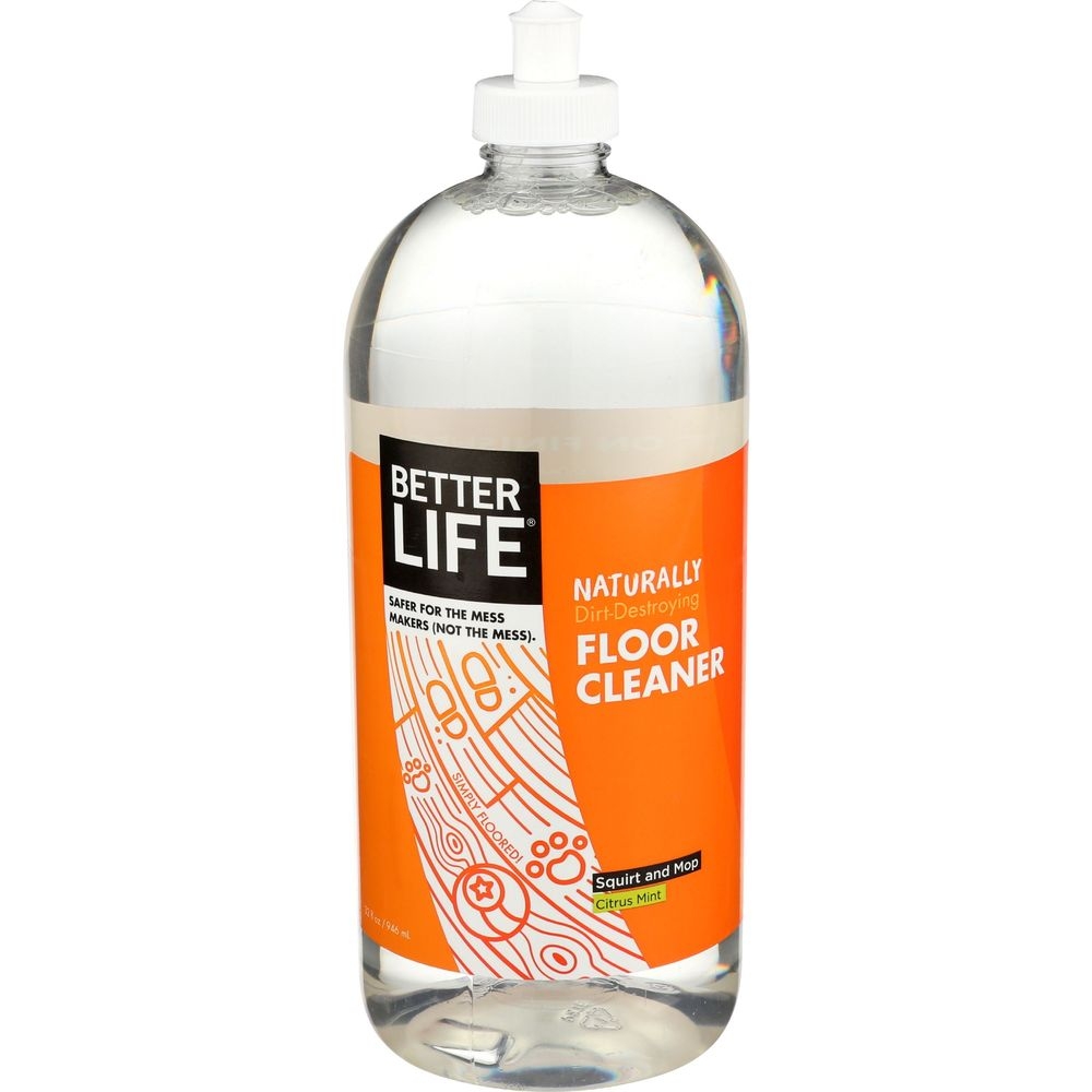 Better Life Simply Floored Citrus Mint Natural Floor Cleaner, 32 Fluid Ounce -- 6 per case