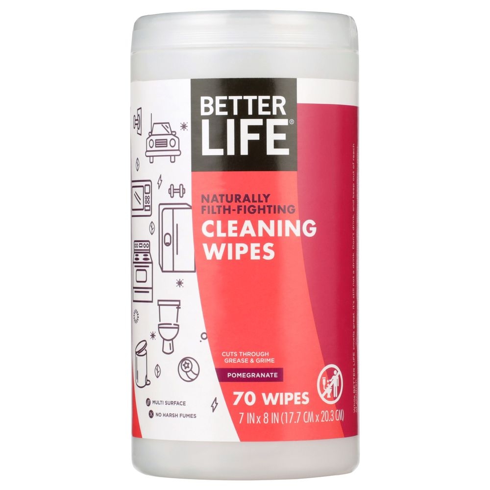 Better Life Pomegranate All Purpose Cleaning Wipes, 70 count -- 6 per case
