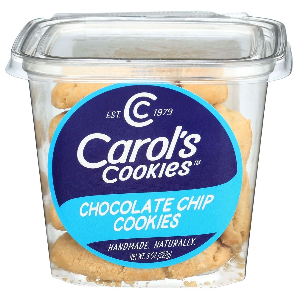 Carols Cookies Chocolate Chip Cookies, 8 Ounce -- 12 per case