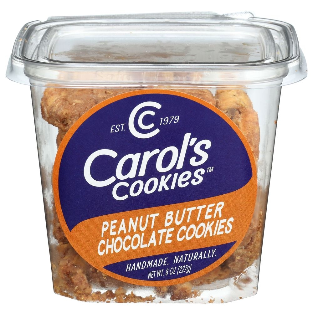 Carols Cookies Peanut Butter Chocolate Cookies, 8 Ounce -- 12 per case