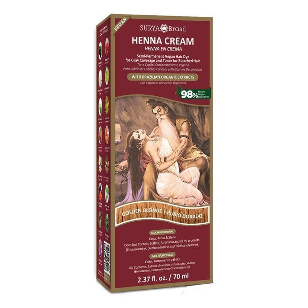 Surya Brasil Golden Blonde Henna Cream, 2.37 Ounce