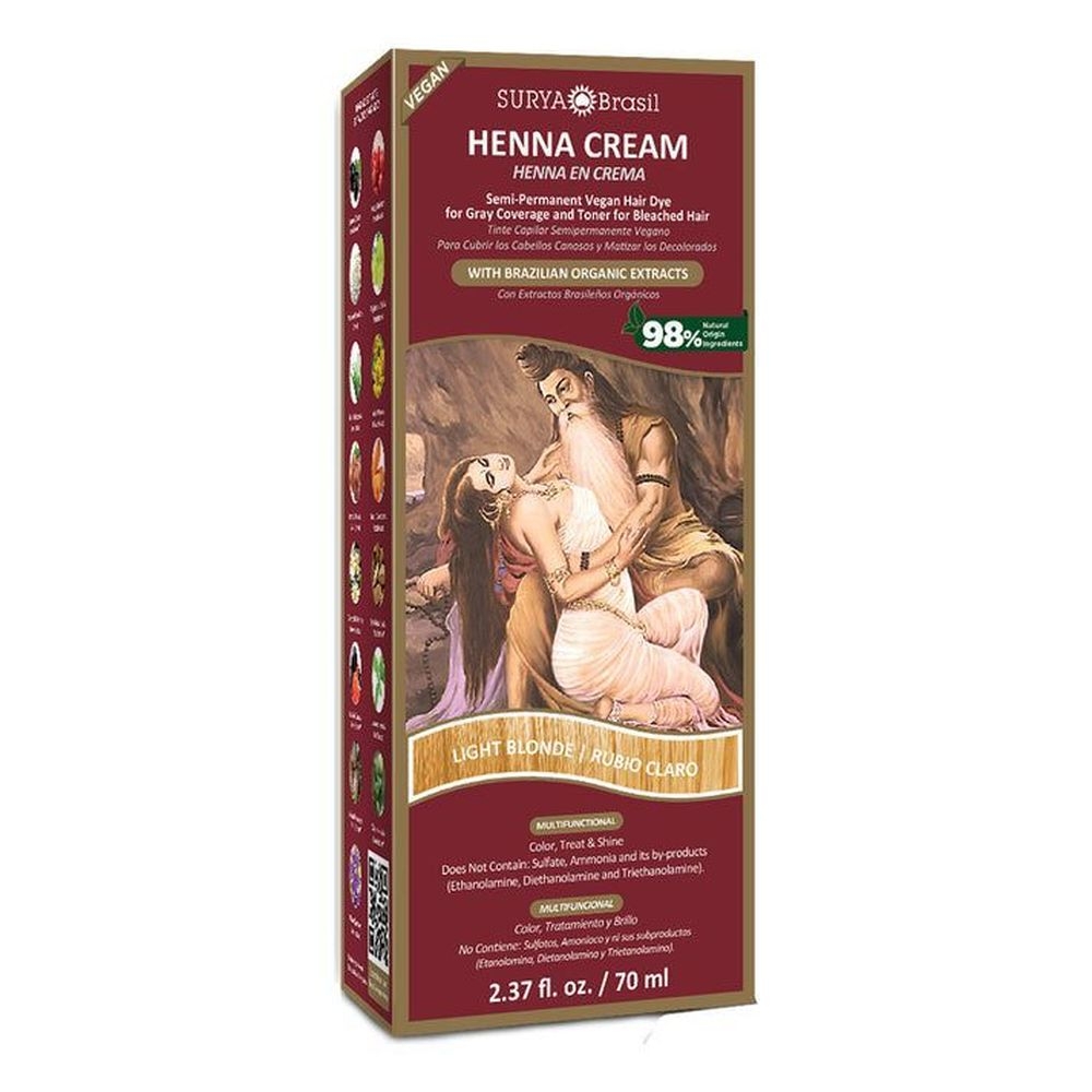 Surya Brasil Light Blonde Henna Cream, 2.37 Ounce