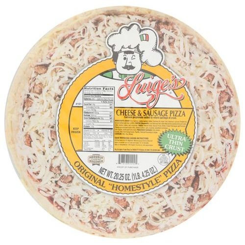 Luiges Cheese and Sausage Thin Pizza Crust, 20.25 Ounce -- 6 per case