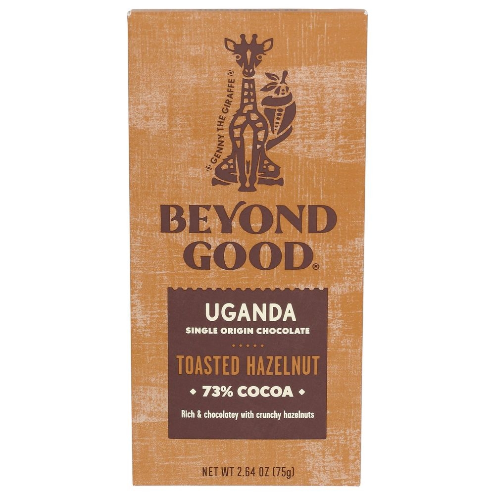 Beyond Good Organic 73 Percent Coco Toasted Hazelnut Dark Chocolate Bar, 2.64 Ounce -- 12 per case