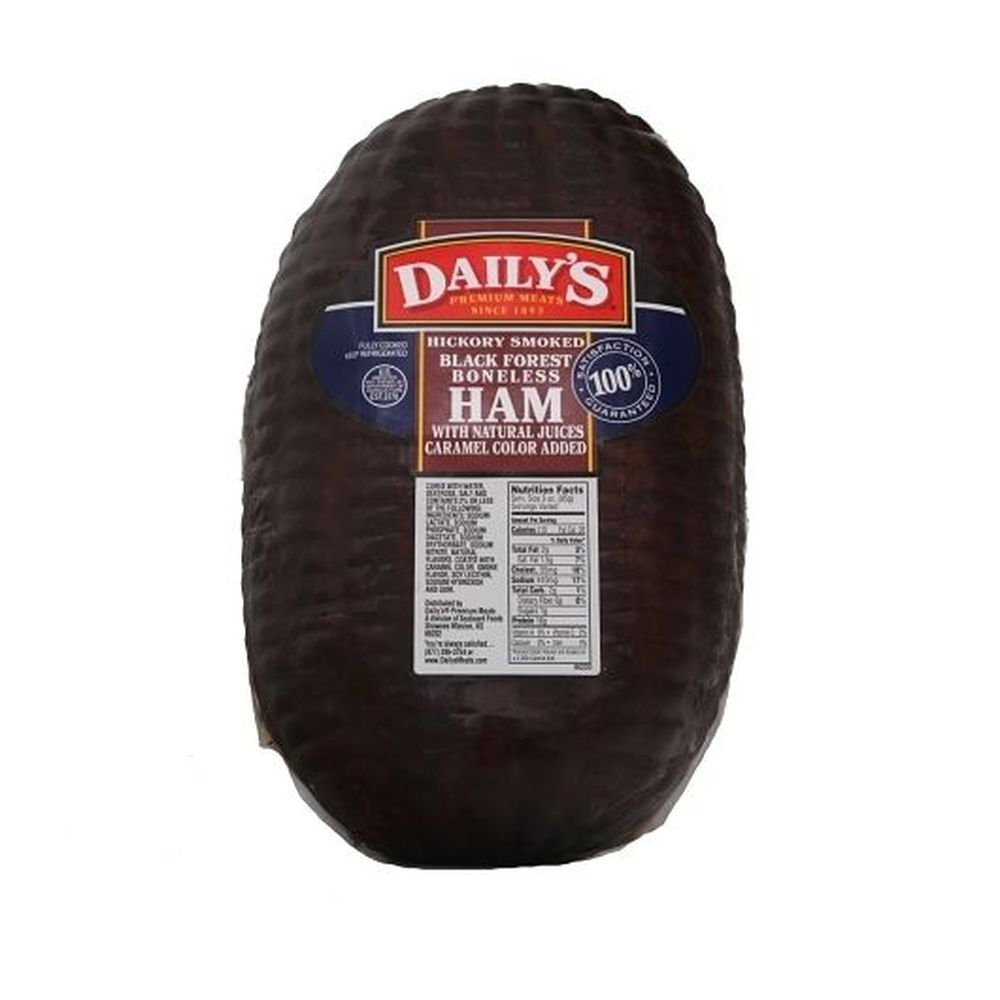Dailys Hickory Smoked Black Forest Boneless Ham with Natural Juices, 14 Pound