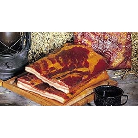 Burgers Smokehouse No Water Added Dry Cured Hickory Smoked Original Country Bacon Slab, 20 Pound -- 4 per case