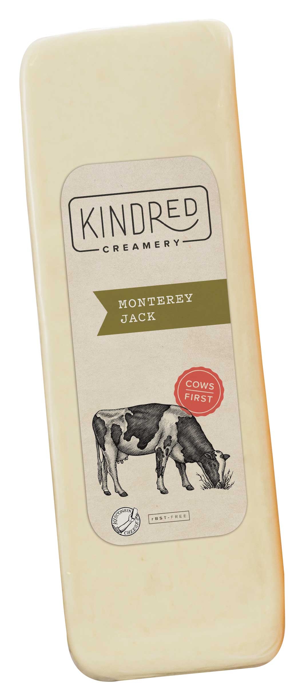 Kindred Creamery Monterey Jack Cheese Loaf, 5 Pound -- 2 per case.