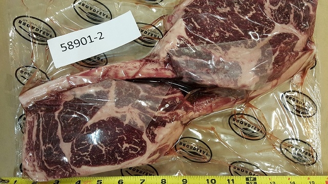 Darling Down Wagyu Beef Bone in Rib Steak Tomahawk, 2 count per pack -- 2 per case.
