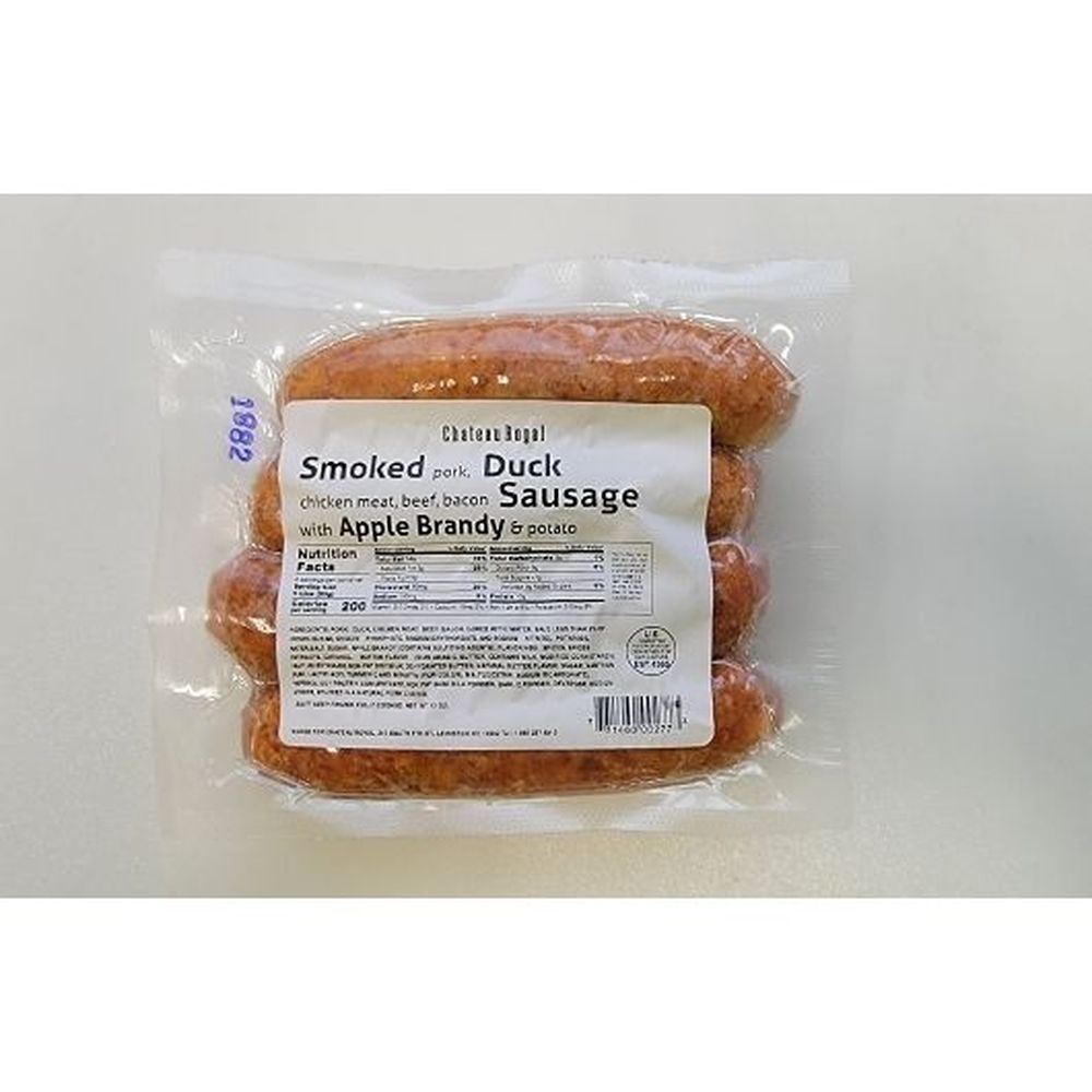 Chateau Royal Apple Brandy Smoked Duck Sausage, 3 Ounce -- 48 per case