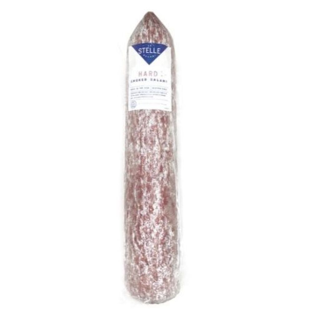 Le Stelle Hard Smoked Salami - Bulk, 3.8 Pound