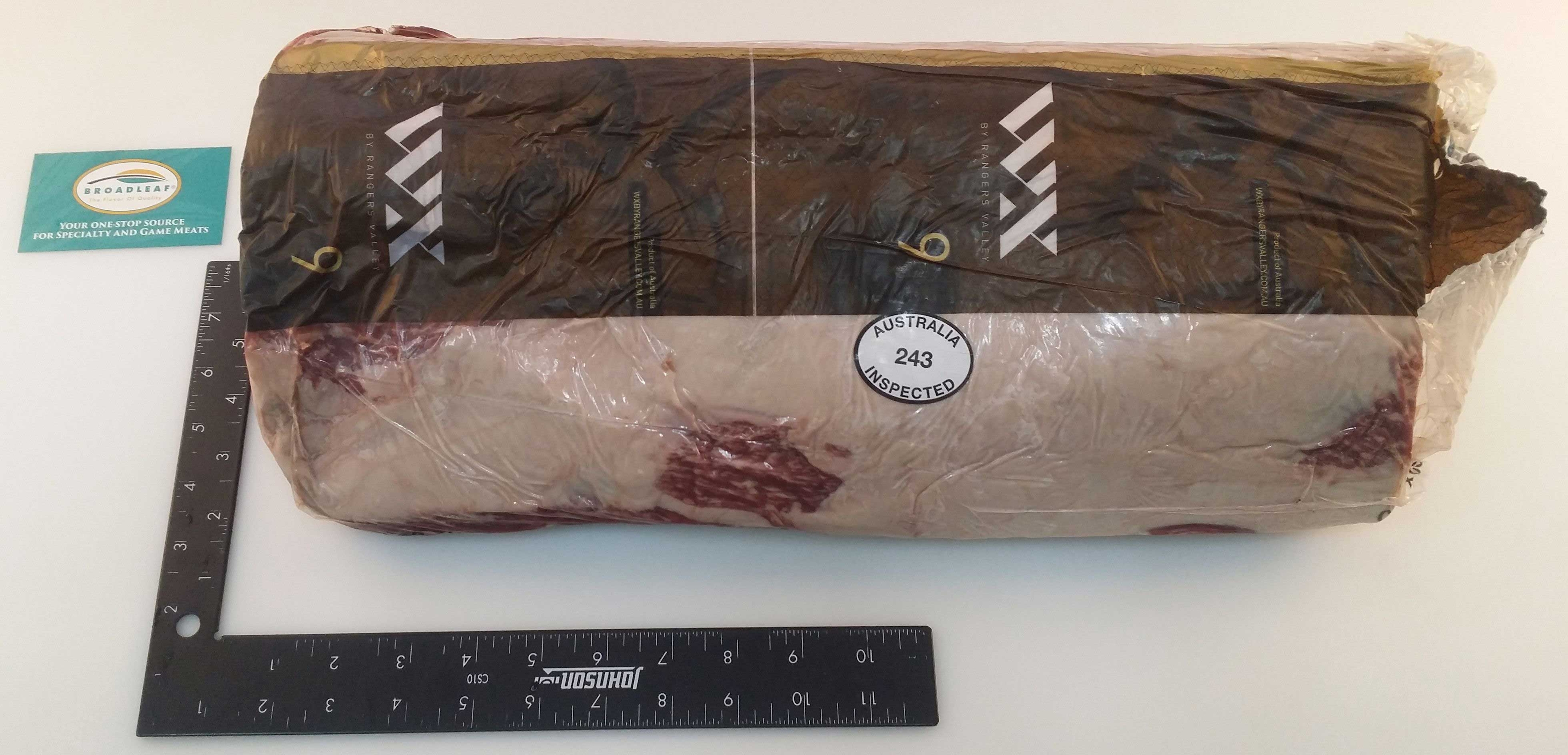 Rangers Valley Raw Wagyu Beef Striploin, 15 Pound -- 2 per case.
