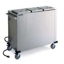 Lakeside Stainless Steel 4 Stack Heated Regular Round Plate Dispenser - 9 1/4 to 10 1/8 inch Accommodate Plate Size.