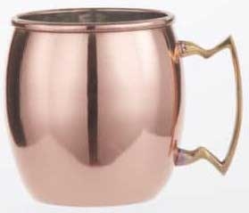 American Metalcraft Copper/Brass Plain Mirror Finish Moscow Mule Mug, 16 Ounce