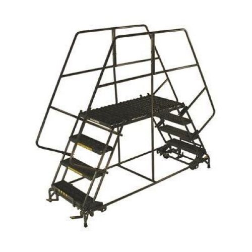 Ballymore Tough Welded Steel Double Entry Mobile Work Platform - 4 Step, 60 x 40 x 24 inch.