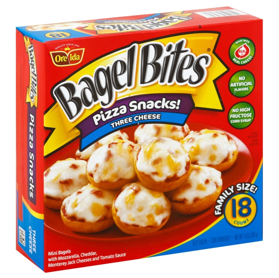 Bagel Bites Cheese, 14 Ounce - 18 per pack -- 6 packs per case.