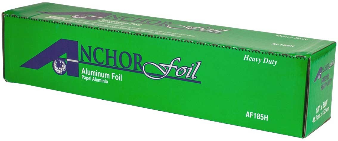 Anchor Packaging AnchorFoil Heavy Gauge Aluminum Foil Roll in Cutter Box, 18 inch x 500 Feet