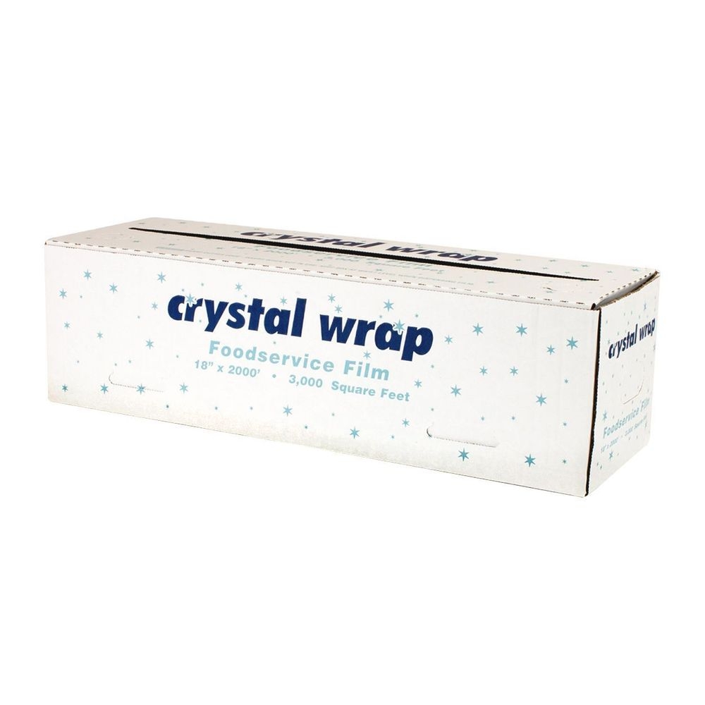 Crystal Wrap Clear Poly Vinyl Chloride Film, 18 inch x 2000 feet