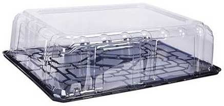 WNA Comet Clear Polyethylene Terephthalate 1/2 Sheet Cake Dome Container, 19.81 x 14.81 x 5.32 inch -- 30 per case