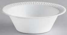 Dart Concorde White Round Unlaminated Foam Bowl, 10/12 Ounce -- 1000 per case
