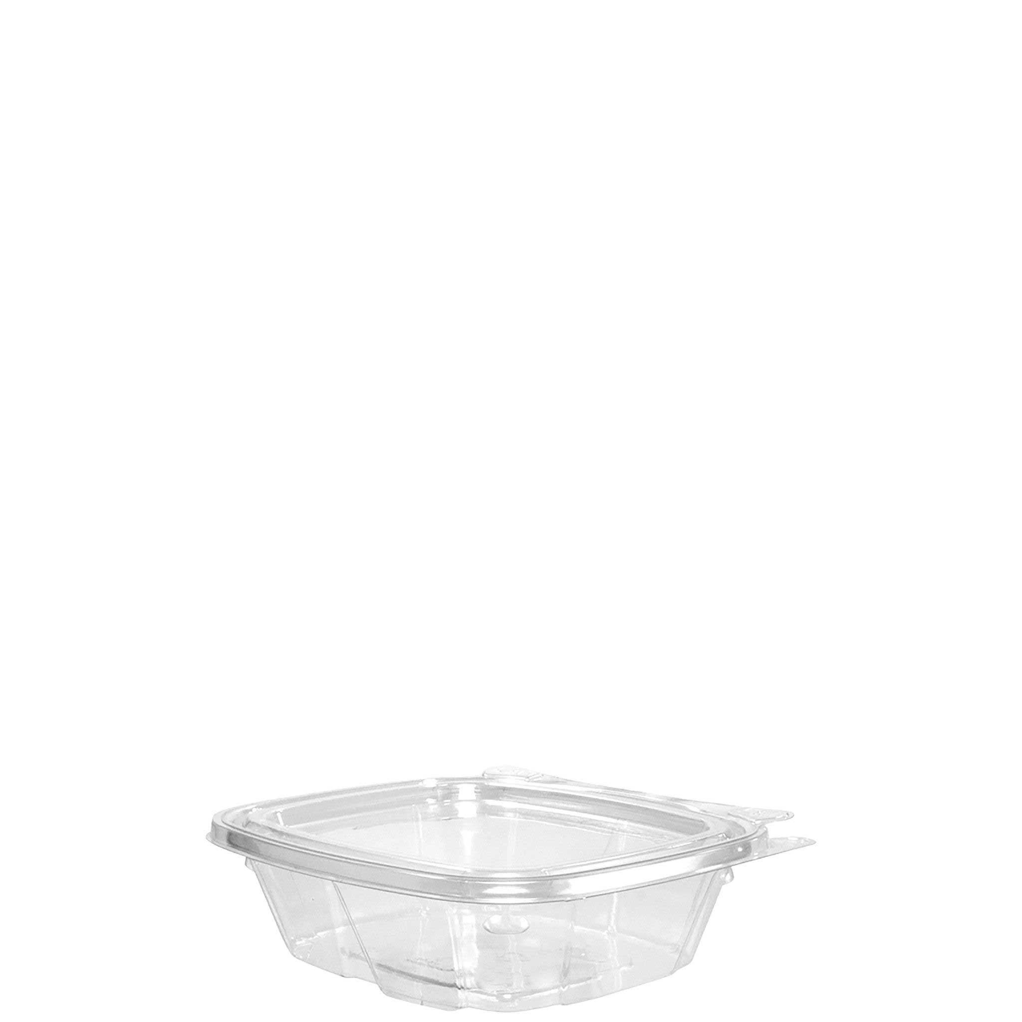 Dart Container Clearpac SafeSeal Polyethylene Terephthalate Clear Rectangular Hinged Container, 8 Ounce -- 200 per case