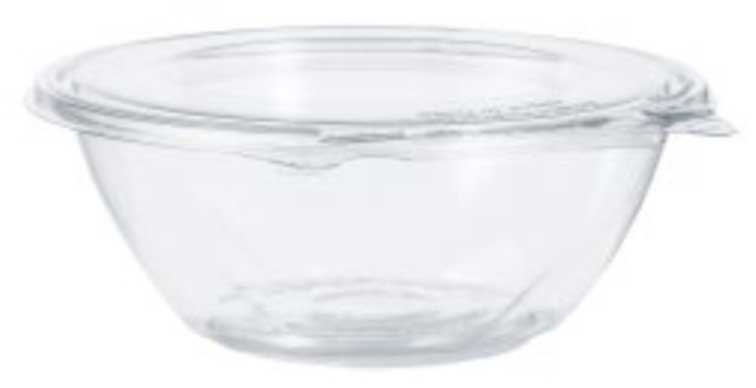 Dart Safesal Polyethylene Terephthalate Clear Round Bowl with PETE Flat Lid -- 150 per case