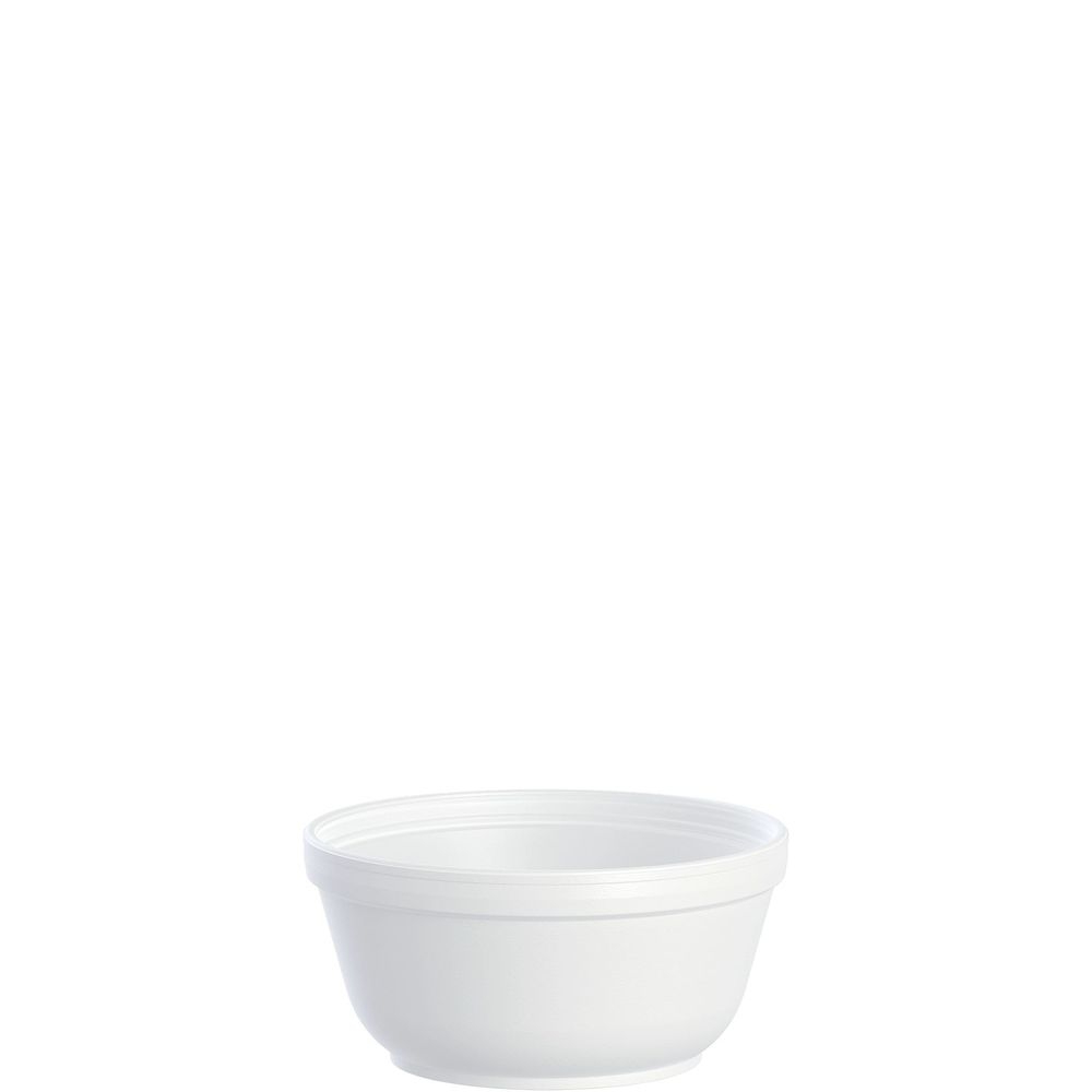 J Cup White EPS Insulated Foam Bowl, 12 Ounce Capacity -- 1000 per case
