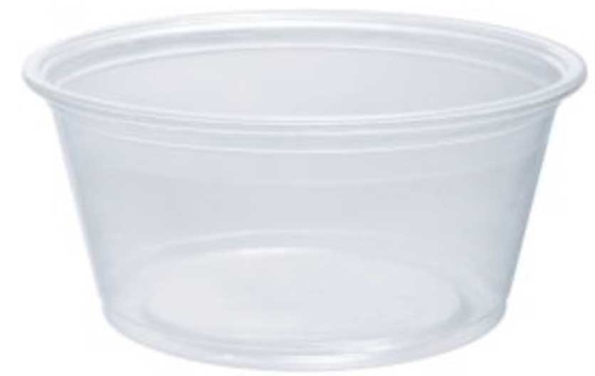Dart Conex Complements Polypropylene Clear Round Portion Container, 3.25 Ounce -- 2500 per case