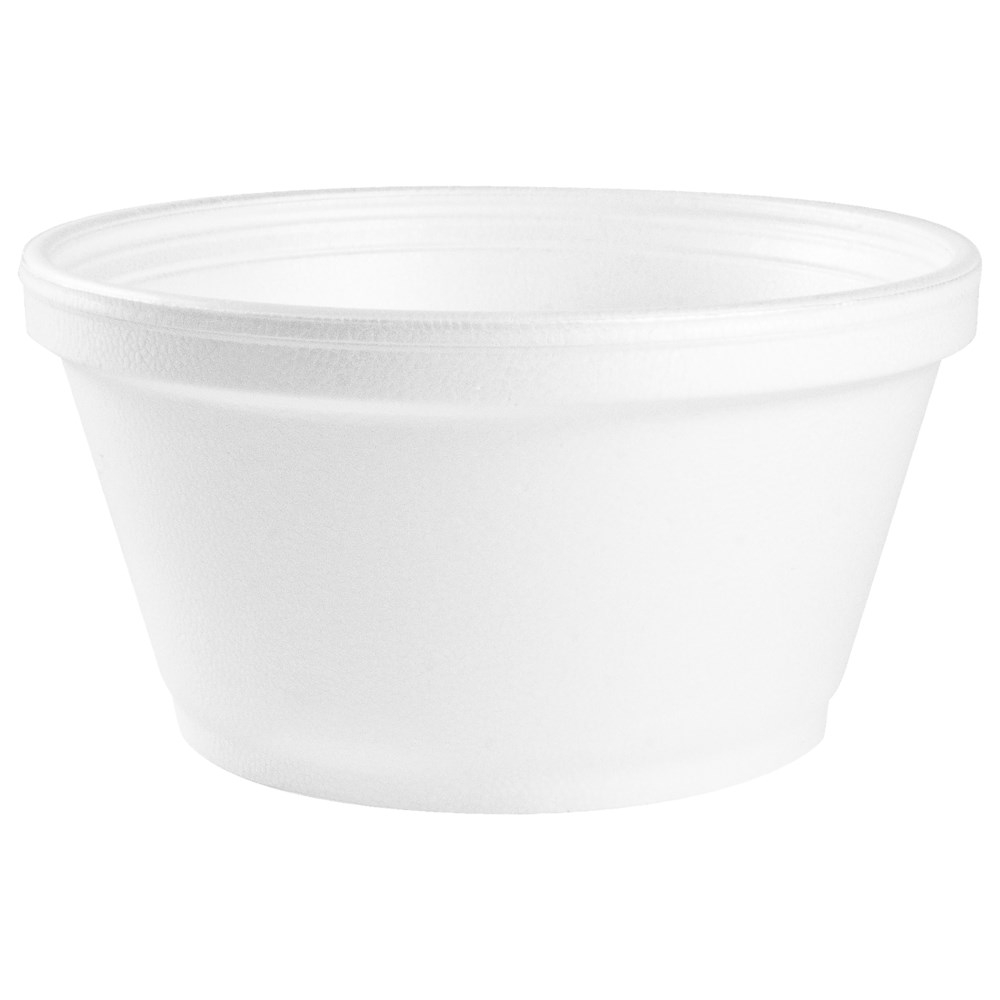 J Cup White EPS Insulated Squat Food Container, 8 Ounce -- 1000 per case
