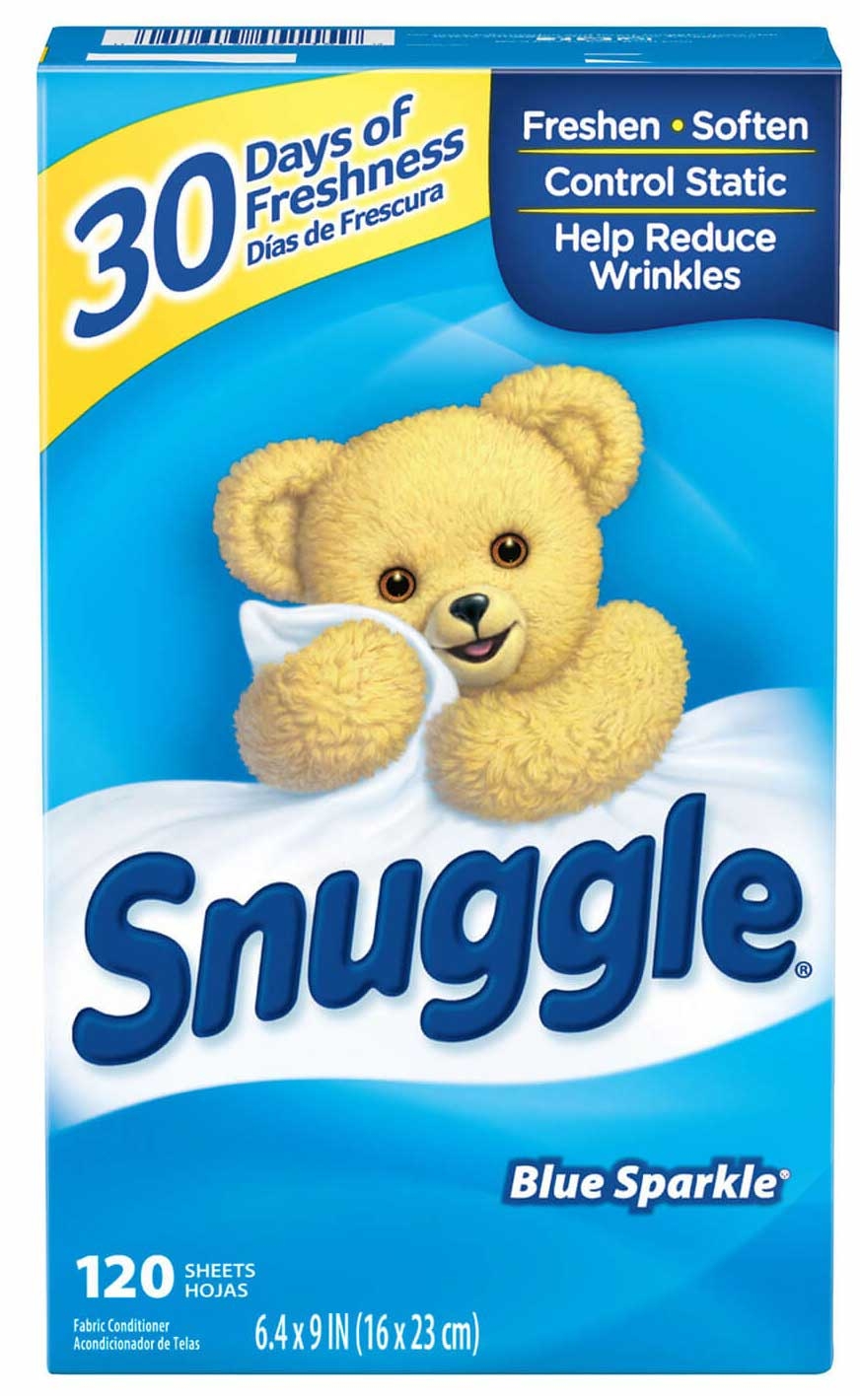 Snuggle Original Blue Sparkle Dryer Sheets - 120 per pack -- 6 packs per case