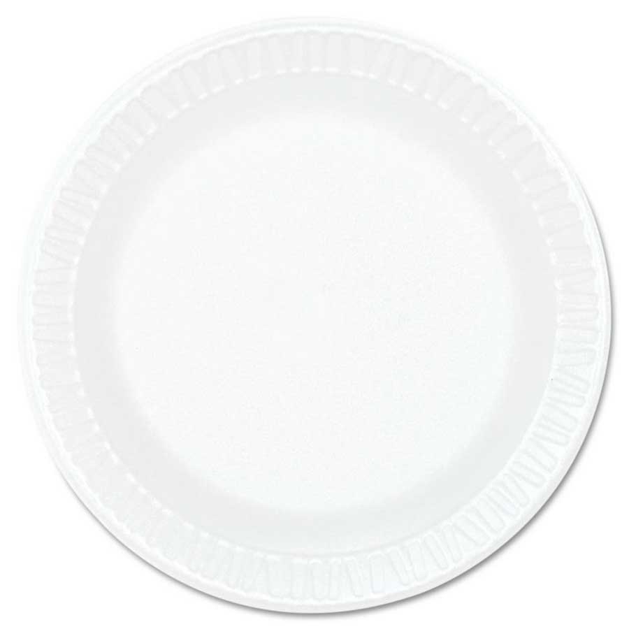 Grupo Industrial Expanded Polystyrene Foam White Round Dinner Plate, 6 inch -- 1000 per case
