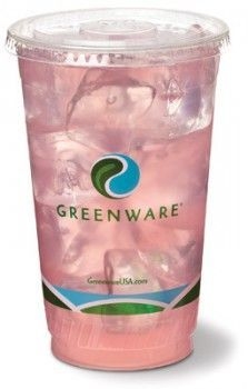 Greenware Clear Polylactic Acid Round Lid Only -- 1000 per case