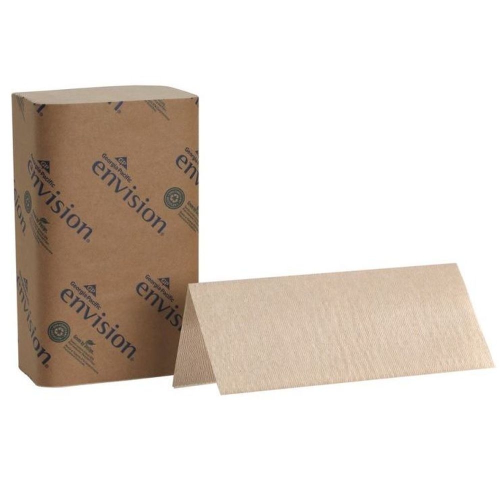 Envision Singlefold Brown Paper Towel, 10.25 x 9.25 inch -- 4000 per case