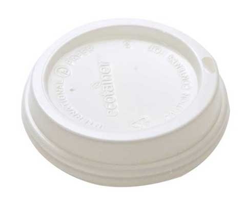 International Paper Ecotainer Dome/Navajo White Paper Hot Cup Lid Only -- 1200 per case