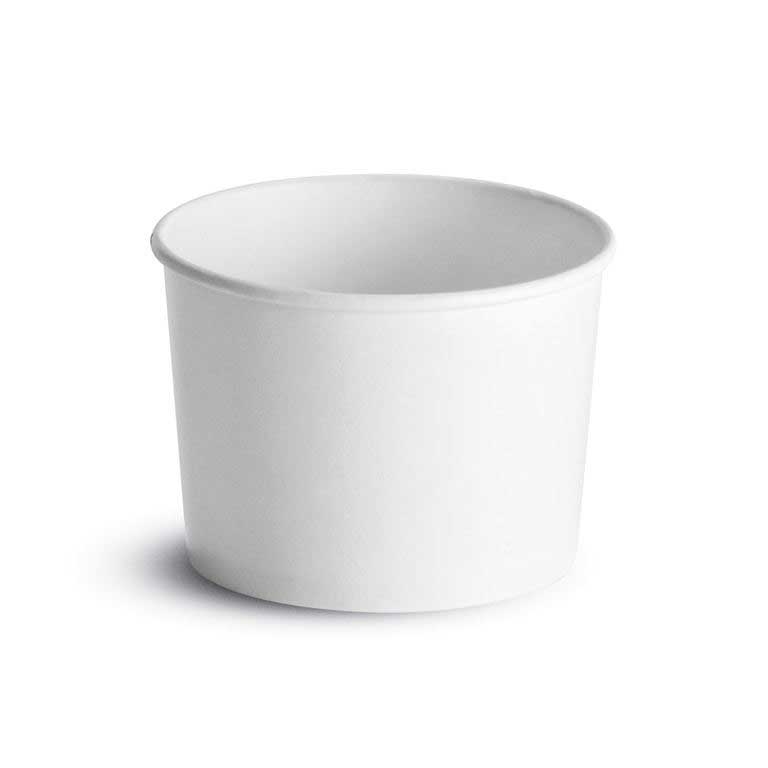 Huhtamaki White Paper Food Container, 12 Ounce Capacity -- 1000 per case