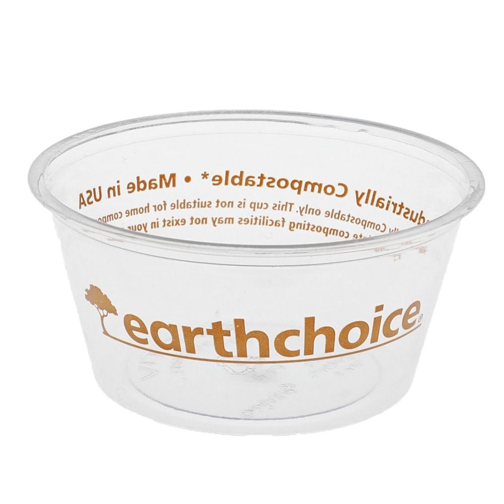 EarthChoice Clear Round PLA Cup, 3.25 Ounce Capacity -- 2400 per case