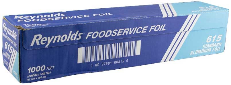 Pactiv Reynolds Standard Silver Aluminum Foil Roll Dispenser Box, 18 inch x 1000 Feet -- 1 roll