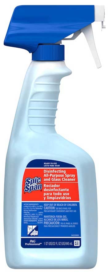 Spic and Span Disinfecting All-Purpose Spray and Glass Cleaner, 32 Ounce -- 8 per case