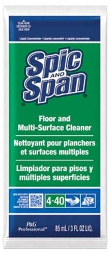 Spic and Span Liquid Floor Cleaner Packet -- 45 per case