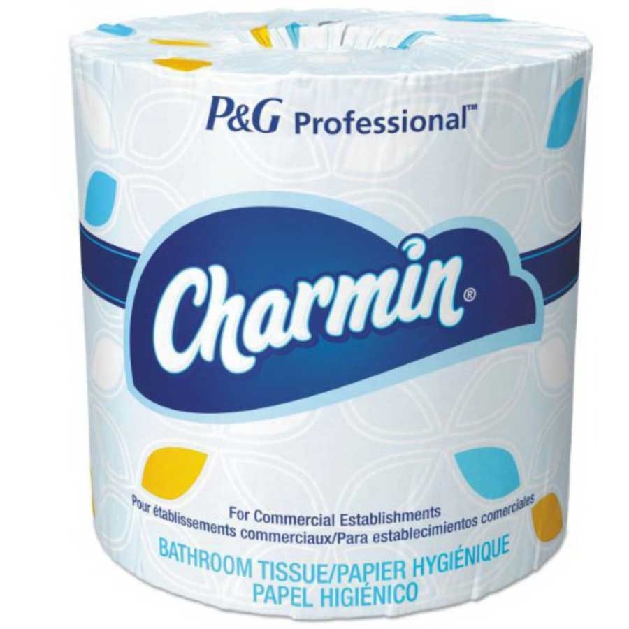 Procter and Gamble Charmin 2 Ply White Professional Toilet Tissue Roll, 4 x 3.92 inch - 450 Sheets per roll -- 75 per case