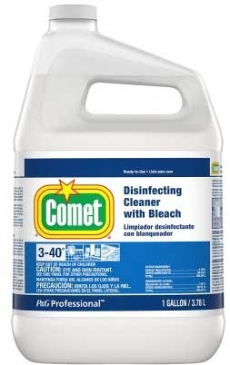 Comet Liquid Cleaner with Bleach Disinfecting Concentrate Closed Loop, 1 Gallon -- 3 per case