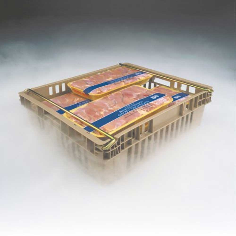 Orbis Beige Plastic Stack-N-Nest ChillPac Tray, 24 x 20.3 x 6.8 inch