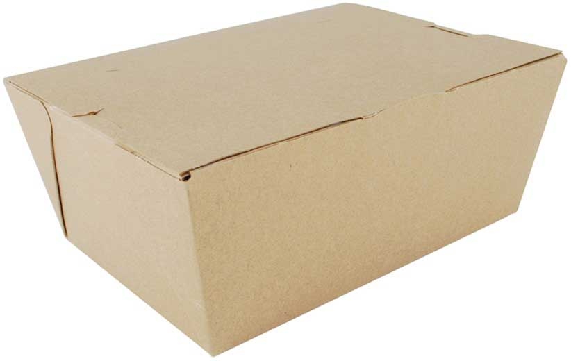 Southern Champion Tray ChampPak No Leak Kraft Paper Container, 7.75 x 5.5 x 3.5 inch -- 160 per case