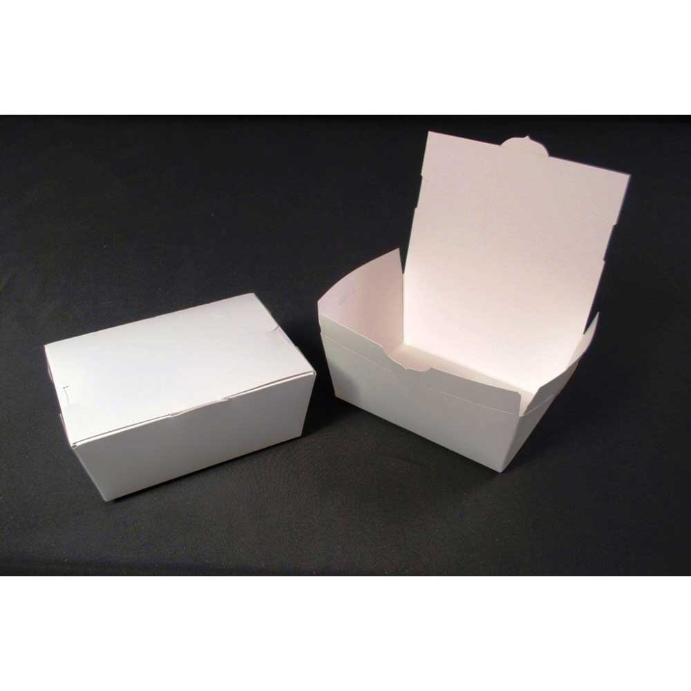 Southern Champion ChampPak Number 4 No-Leak White Paper Carryout Box 7.75 x 5.5 x 3.5 inch -- 160 per case