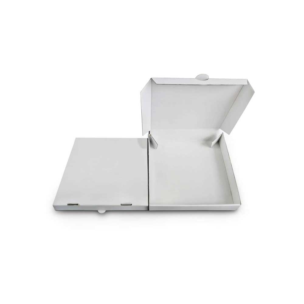 Rocktenn White Corrugated B-Flute Pizza Box, 12 inch -- 50 per case