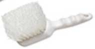 ACS Industries White Nylon Bristle Short Handle Plastic Utility Scrub Brush -- 12 per case