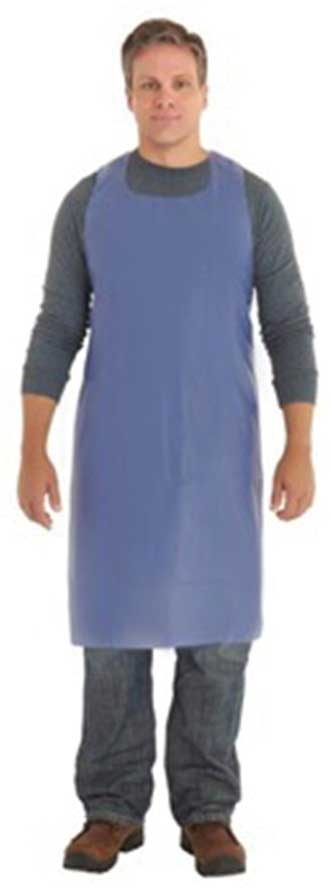 Bunzl 6 Mil Blue Vinyl Apron, 33 x 47 inch -- 72 per case
